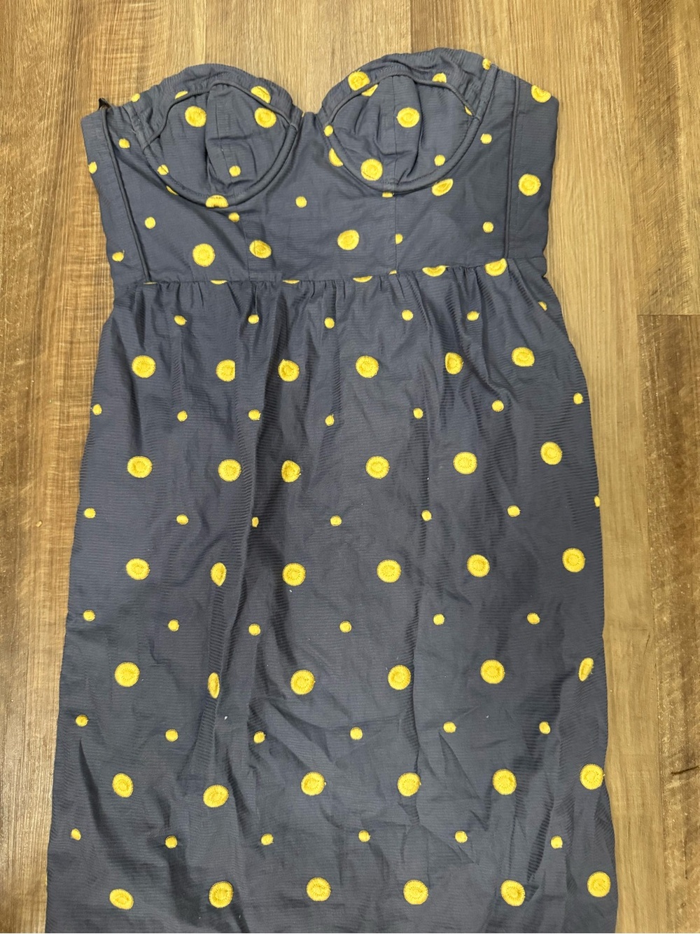 Floreat Navy Gathered Waist Skirt